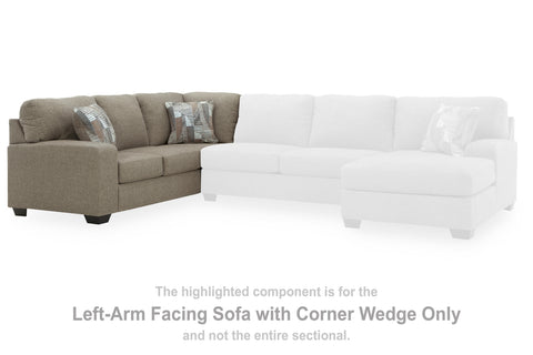 Newellen LAF Sofa w/Corner Wedge