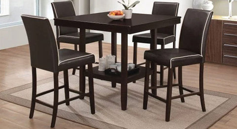 5PC Dark brown dining set