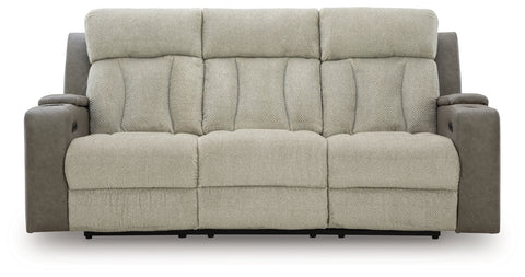 Stately Check PWR REC Sofa with ADJ Headrest