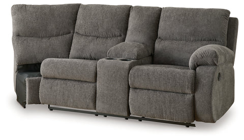 Museum Right-Arm Facing Reclining Loveseat with Console