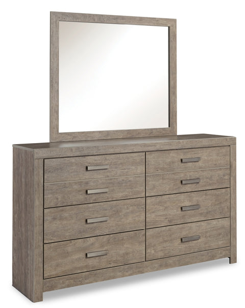 Culverbach Full Panel Bed with Mirrored Dresser, Chest and Nightstand
