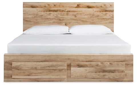 Hyanna King Panel Storage Bed with 2 Under Bed Storage Drawer