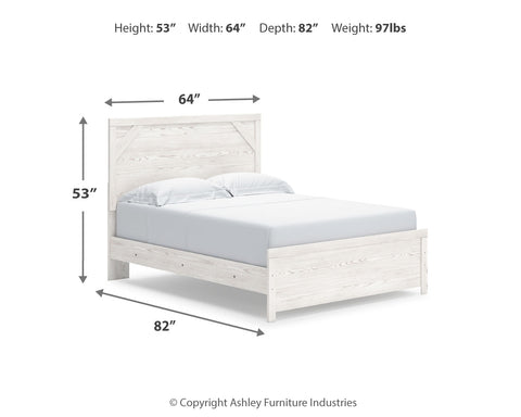 Gerridan Queen Panel Bed with Mirrored Dresser and Nightstand
