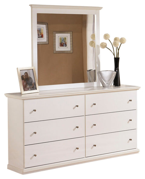 Bostwick Shoals Twin Panel Headboard Bed with Mirrored Dresser