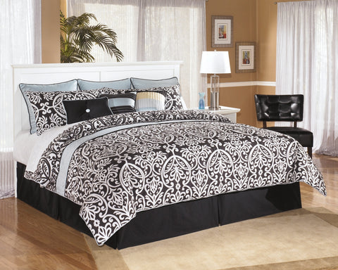 Bostwick Shoals King/California King Panel Headboard Bed with Mirrored Dresser and Chest