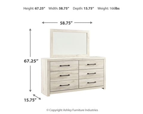 Cambeck Queen Panel Bed with Mirrored Dresser and Nightstand