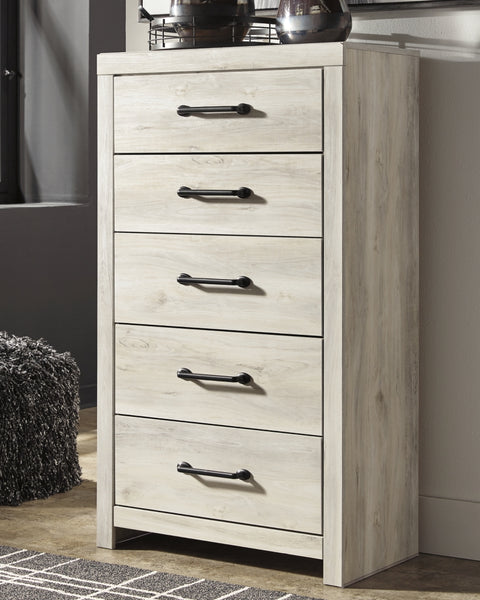 Cambeck Queen Panel Headboard Bed with Mirrored Dresser and Chest