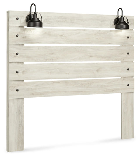 Cambeck Queen Panel Headboard Bed with Mirrored Dresser and 2 Nightstands