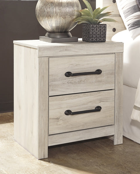 Cambeck Twin Panel Headboard Bed with Mirrored Dresser, Chest and Nightstand