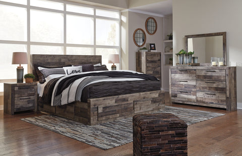 Derekson King Panel Bed with 6 Storage Drawers