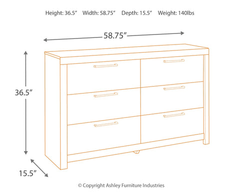 Derekson Full Panel Bed with Dresser