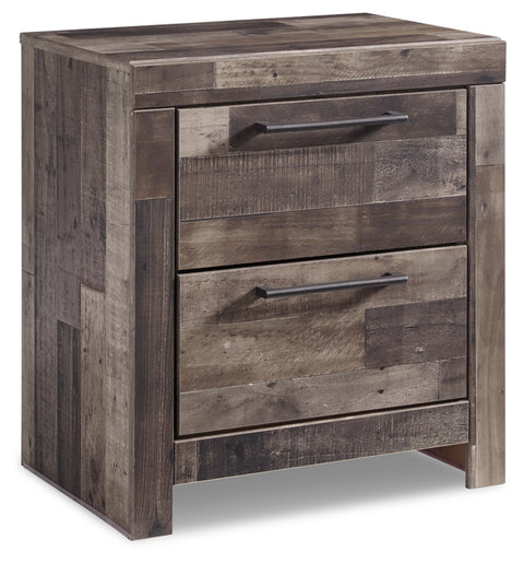 Derekson Queen/Full Panel Headboard Bed with Mirrored Dresser, Chest and 2 Nightstands