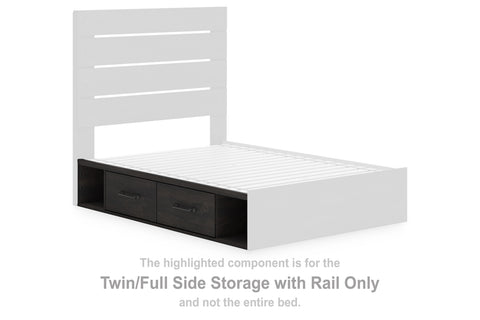 Delmorta T/F Side Storage w/Rail