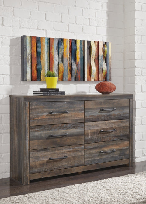 Drystan Queen/Full Bookcase Headboard Bed with Dresser