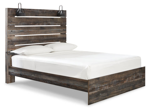 Drystan Queen Panel Bed with Mirrored Dresser, Chest and Nightstand