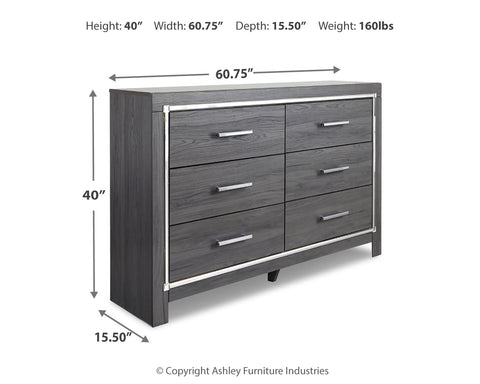 Lodanna Full Upholstered Panel Headboard Bed with Mirrored Dresser
