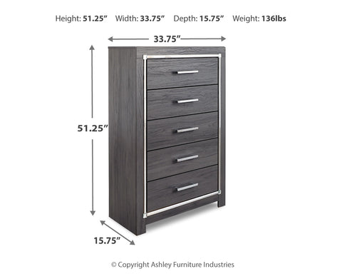 Lodanna King Panel Bed with 2 Storage Drawers with Mirrored Dresser and 2 Nightstands