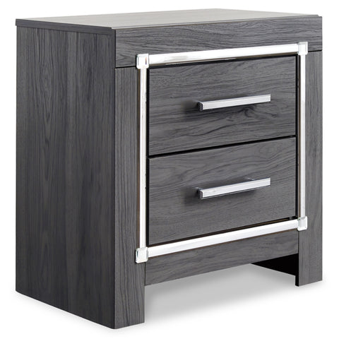 Lodanna Full Upholstered Panel Headboard Bed with Mirrored Dresser, Chest and 2 Nightstands