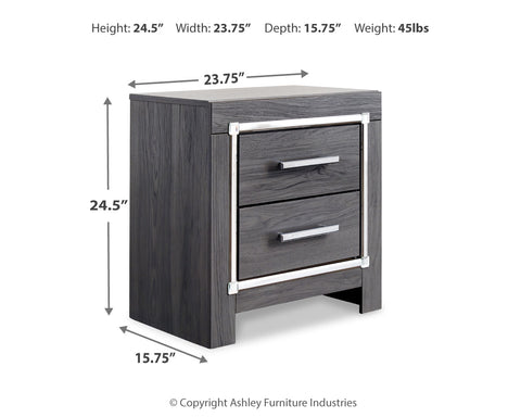 Lodanna King Panel Bed with Mirrored Dresser, Chest and 2 Nightstands