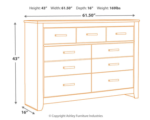 Brinxton Full Panel Bed with Dresser