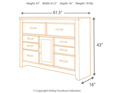 Juararo Queen Panel Bed with Dresser