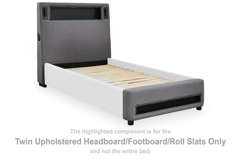 Cayberry Twin UPH HDBD/FTBD/Roll Slats