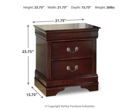 Alisdair Full Sleigh Bed with Mirrored Dresser, Chest and 2 Nightstands