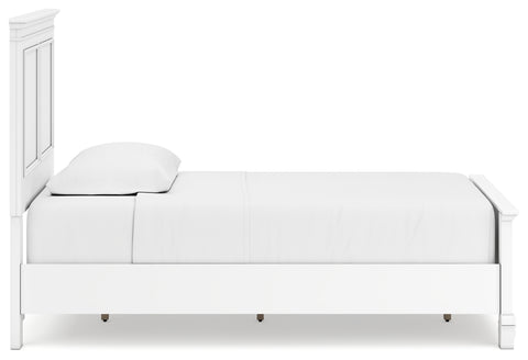 Fortman Twin Panel Bed with Mirrored Dresser and Chest