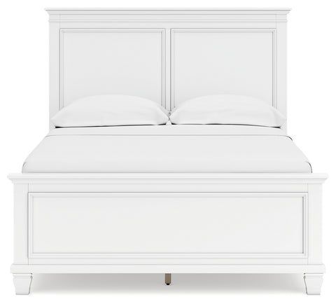 Fortman Full Panel Bed with Mirrored Dresser and Nightstand