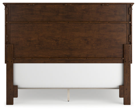 Danabrin Queen Panel Bed with Mirrored Dresser, Chest and Nightstand