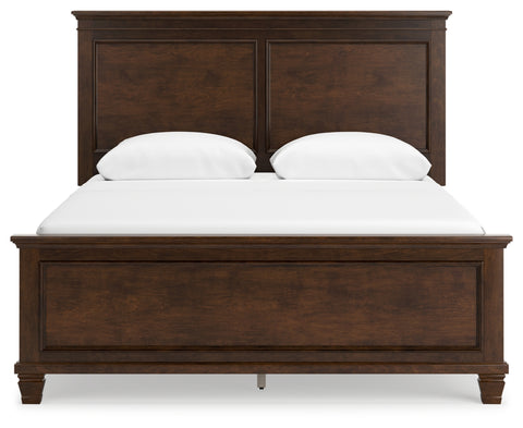 Danabrin Queen Panel Bed with Mirrored Dresser and 2 Nightstands
