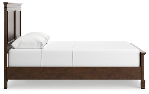 Danabrin Queen Panel Bed with Mirrored Dresser and 2 Nightstands
