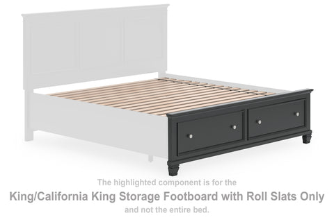 Lanolee K/CK Storage FTBD w/Roll Slats