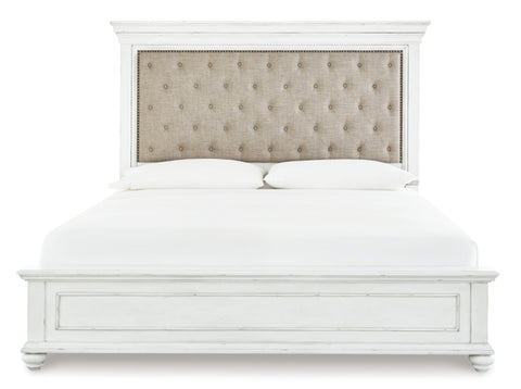 Kanwyn Queen Panel Bed with Mirrored Dresser, Chest and 2 Nightstands