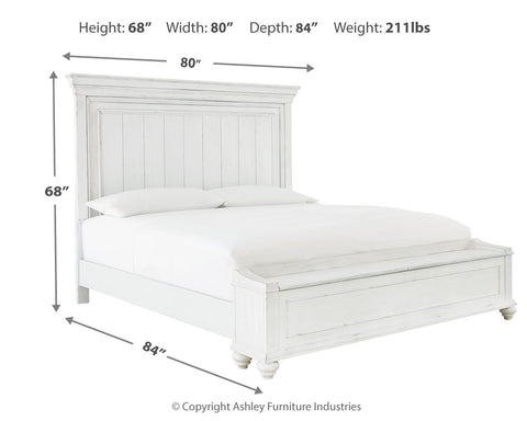 Kanwyn King Panel Bed with Storage with Dresser