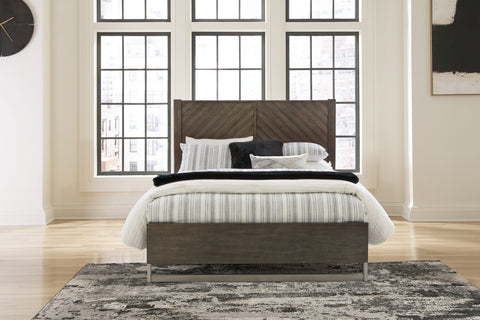 Arkenton Queen Panel Bed with Mirrored Dresser and Chest
