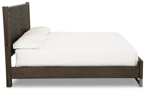 Arkenton King Panel Bed with Mirrored Dresser and Chest