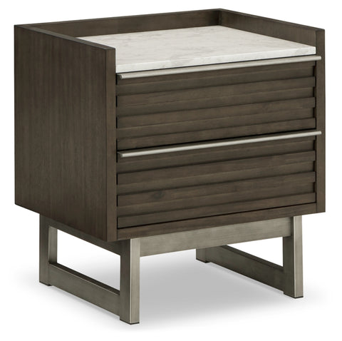 Arkenton Queen Panel Bed with Mirrored Dresser, Chest and Nightstand