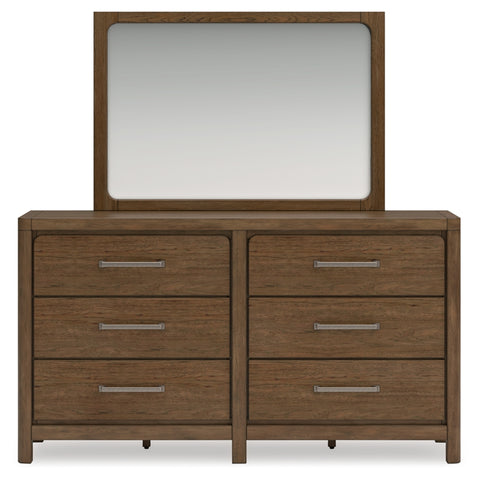 Cabalynn King Upholstered Bed with Mirrored Dresser, Chest and Nightstand