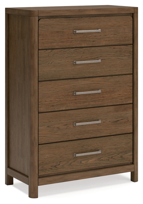 Cabalynn King Upholstered Bed with Mirrored Dresser and Chest