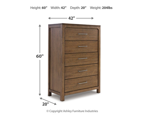 Cabalynn California King Upholstered Bed with Mirrored Dresser, Chest and 2 Nightstands
