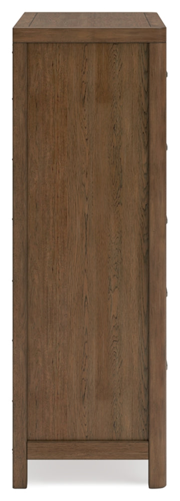 Cabalynn King Panel Bed with Storage with Mirrored Dresser and Chest