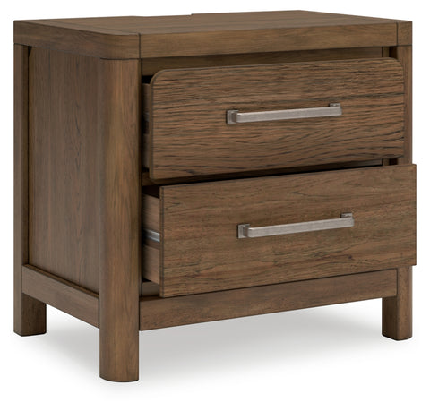 Cabalynn Queen Panel Bed with Storage with Mirrored Dresser, Chest and 2 Nightstands