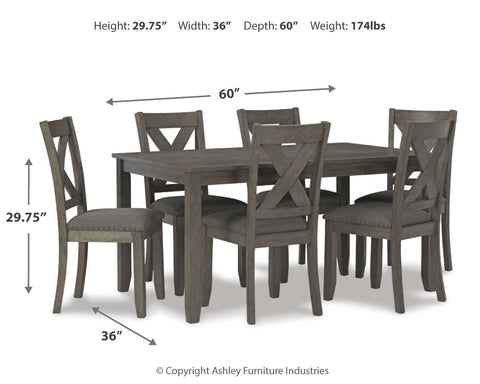 Caitbrook Dining Table and Chairs (Set of 7)