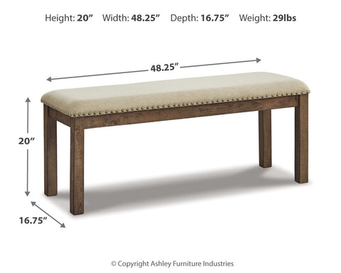 Moriville Dining Table and 4 Chairs and Bench