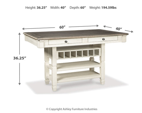 Bolanburg Counter Height Dining Table and 6 Barstools