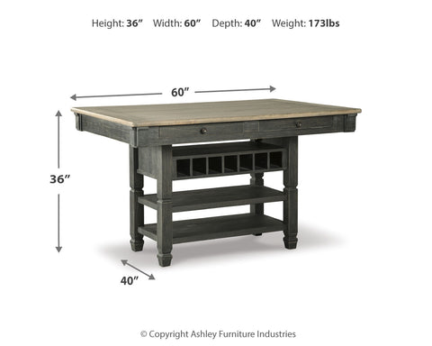 Tyler Creek Counter Height Dining Table and 4 Barstools