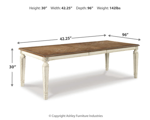 Realyn Dining Table and 6 Chairs