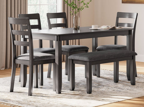 Ashley 6PC Dining set with bench